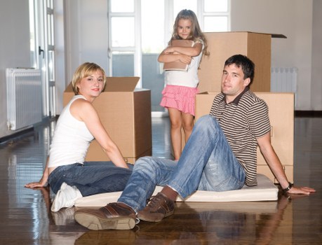 Removal van used for house and office moves in Shacklewell